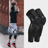 狂迷运动护膝篮球蜂窝防撞膝盖保护跑步男女透气护具装备暑假训练 KM第二代-磐龙-黑色【1只装】 XXXL码【适合腿围 61-65 CM】