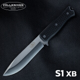 FALLKNIVEN QUALITY KNIVES瑞典Fallkniven进口FK空军飞行员求生救援战术不锈钢户外生存直刀 S1XB 黑色碳化钨涂层