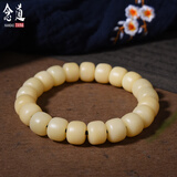 念道骆驼骨手串佛珠骨头类手持文玩冷门藏式民族风老型桶珠手链男款 骆驼骨全珠款