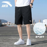 安踏（ANTA）短裤五分裤男夏季新款宽松运动薄款速干透气梭织户外健身跑步裤子 -1基础黑【斜插方便口袋】 L (175)