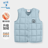 真维斯儿童马甲秋冬季新款男童女童棉保暖上衣背心宝宝时尚外穿童装 浅蓝 130