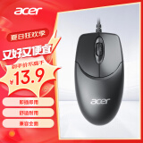 宏碁（acer）鼠标 有线鼠标 电脑办公鼠标 USB接口全面兼容 即插即用 黑色 M117