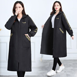 加长款加绒防油防水罩衣长袖工作服外穿大褂成人男女士罩衣工作服 加长款（黑色）防水加绒 2XL建议（100-140斤）