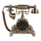 金顺迪海洋之星 仿古电话机复古老式欧式电话家用座机 无线插卡电话机电信移动固话座机 古铜色按键(插全网通卡)
