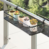 京维美居花架阳台栏杆绿萝多肉花架置物架铁艺悬挂收纳摆放护栏窗台花盆架 圆角设计80*25*12CM