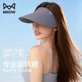 猫人防晒帽女遮阳帽防紫外线无痕空顶帽可折叠太阳帽子男大帽檐