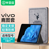 毕亚兹 适用于2022年vivo Pad平板保护套 全包轻薄防滑防摔皮套 11英寸支架鹿图智能休眠商务保护壳PB324