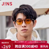 睛姿（JINS）防蓝光眼镜男女圆框NIGHT SCREEN镜片TR90轻量护目镜FPC17S251 97 黑色磨砂