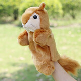 JIMITU幼儿园十二生肖手偶玩具 动物手套手玩偶手指玩偶卡通毛绒娃娃 松鼠