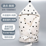 比多乐新生婴儿包被初生宝宝抱被用品秋冬季加厚款抱毯双层春夏季包单 波点【深冬加厚可拆胆】 90*90cm