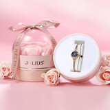 聚利时（Julius）手表女气质精致小巧防水小表盘女士手链表石英表女神节礼物送女生 星空表盘【魅力蓝】+礼盒套装