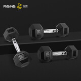 RISING锐思 六角包胶哑铃 男士女士健身哑铃多种规格 9kg单只