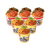 阿宽火鸡面土豆泥泥拌面方便速食泡面6桶（火鸡面75g*3+烧烤版84g*3）