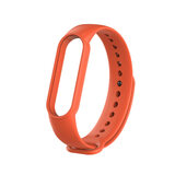 简苏 适用小米手环5/6智能mi手环7nfc腕带mi band4硅胶3替换6纯色腕带mi6纯色替换带 橙色 小米腕带5/6代/NFC