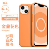 诺邦士 适用iphone13手机壳液态硅胶磁吸强力防摔苹果13promax手机保护套pro网红纯色高级男女款装壳动画 苹果13【金盏花色】带标磁吸动画液态硅胶 iphone 其他型号