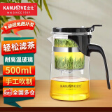 金灶（KAMJOVE） 飘逸杯泡茶壶玻璃茶杯泡茶杯耐热玻璃茶具过滤办公玲珑杯花茶杯 K-201（500ml）