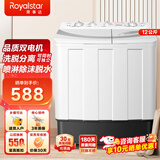 荣事达洗衣机半自动家用大容量双桶双缸波轮洗衣机脱水双筒 半自动洗衣机以旧换新 17.5公斤洗+脱升级【洗12KG+脱5.5KG】