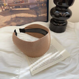 格蒙易梦玲同款燕麦加宽边发箍女韩系针织高颅顶运动坑条发带头箍头饰