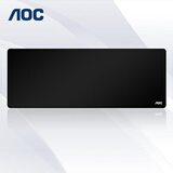 AOC 纯色系列 电竞游戏鼠标垫超大号 800*300*4mm加厚锁边办公键盘电脑书桌垫 M170 纯黑色