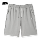 森马（Semir）【休闲短裤福袋】休闲中裤男夏季宽松直筒运动风短裤休闲潮流裤子 C款【假两件】-冷灰 165/70A/S