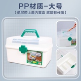可孚医用家用药箱 应急药箱急救用品常备套装医药包学校医疗家庭 大号药箱（透明上盖）