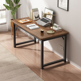 立太（LEADTEK） 电脑桌台式家用办公室桌简约现代简易书桌学生写字学习桌工作台 【促销款】拉丝黑橡木+黑架80CM