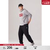 Levi's【情侣同款】李维斯连帽卫衣oversize落肩LOGO印花 灰色 19622-0008 S