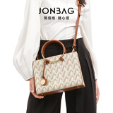 简·佰格圆环戴妃包大容量通勤老花手提斜挎包包生日礼物妈妈包送老婆