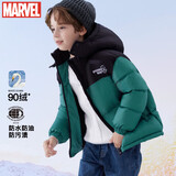 迪士尼儿童羽绒服男童白鸭绒加厚外套小孩宝宝童装 234014绿色 150cm 