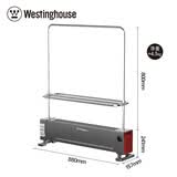 西屋（Westinghouse）石墨烯踢脚线取暖器家用烘衣架暖风机移动地暖居浴两用节能电暖器WTH-S608 升级双层烘衣架【优雅灰】