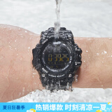 时刻美（skmei）智能运动手表手环多功能学生跑步蓝牙电子表运动手表礼物1227黑