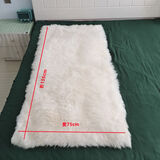 纯羊皮褥子整张绵羊皮毛一体羊毛床垫单双人宿舍加厚防潮保暖床垫 羊皮白色 75CM*155CM