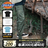 dickies 休闲裤 男女同款新复古回潮印花多口袋束口工装裤百搭8938 军绿色 30