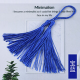 派喜流苏穗子水晶滴胶琴谱夹搭配流苏挂绳饰品配件吊坠挂绳 宝蓝色