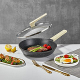 炊大皇（COOKER KING） 不粘锅麦饭石炒锅煎炒不沾炒菜锅无油烟电磁炉燃气灶通用 【煎锅26cm】平底不粘锅 26cm