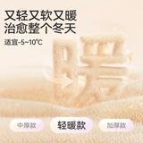 猫人女士睡衣女空气棉夹层纯棉厚款长袖春秋季套装家居服可外穿