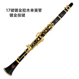 塞德森（SAIDESEN） 17键双二节 胶木单簧管/黑管乐器初学考级专业演奏 进阶款镀金键单簧管SCL-500