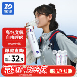 振德（ZHENDE）安士达牌氧气瓶吸氧机便携式氧气呼吸器 孕妇老人家用氧气呼吸机旅游高原反应氧气袋氧气包1000ml *4瓶