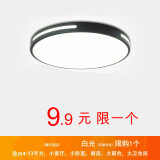 淦新LED吸顶灯阳台灯 卧室客厅灯 玄关走廊灯 物业卫生间灯圆形黑色 27厘米白光LED (限1个)