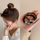 奇美拉（CHIMERA）2件高弹耐用发圈蝴蝶结丸子头头绳马尾皮筋发绳发饰女生日礼物