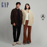 Gap男女装LOGO抱抱绒立领运动卫衣817851休闲上衣 深棕色 XXS (170/84A)