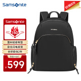 新秀丽（Samsonite）女士背包双肩包通勤包女背包双肩包电脑包轻盈女包14英寸潮流书包 黑色