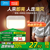 美的（Midea）智能人体感应灯led睡眠小夜灯充电式家用走廊过道床头起夜灯