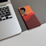 梵皓伊新款磁吸凯夫拉纹理适用三星s24ultra手机壳高端碳纤维Galaxys25U超薄防摔防刮s24+保护套23高级感 凯拉夫纹【橙色山与河-内置磁吸+磨砂碳纤维纹】 三星Galaxy S25 Ul