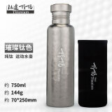 钛途（TITO TITANIUM） 纯钛水壶99.5%钛合金单层自行车骑行运动户外水瓶水杯 冰花钛色750ml钛水壶