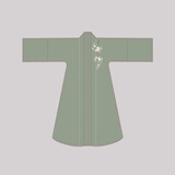 织造司梨花海棠原创宋制汉服新中式对襟直袖国风2024新款连衣裙女 对襟直袖 S