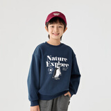 巴拉巴拉童装儿童卫衣秋冬2024男童女童圆领套头摇粒绒上衣潮208424121216