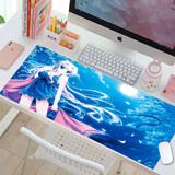 冰雷 动漫游戏鼠标垫 超大办公电脑桌垫 学生写字桌面垫 二次元女生锁边键盘垫 月光美少女(800*300*3mm)