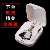 【赢夫人 】鼻毛修剪器工具剪刀清理器机械鼻毛修剪男士手动不绣钢德国工艺 【全身不锈钢】配收纳盒+清洗毛刷GSF-DBZ