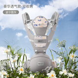 爱贝迪拉婴儿背带腰凳抱娃神器多功能背带腰凳四季两用轻便宝宝外出带娃 护颈横抱【豪华收纳款】波尔图灰